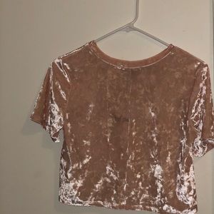 Velvet crop top